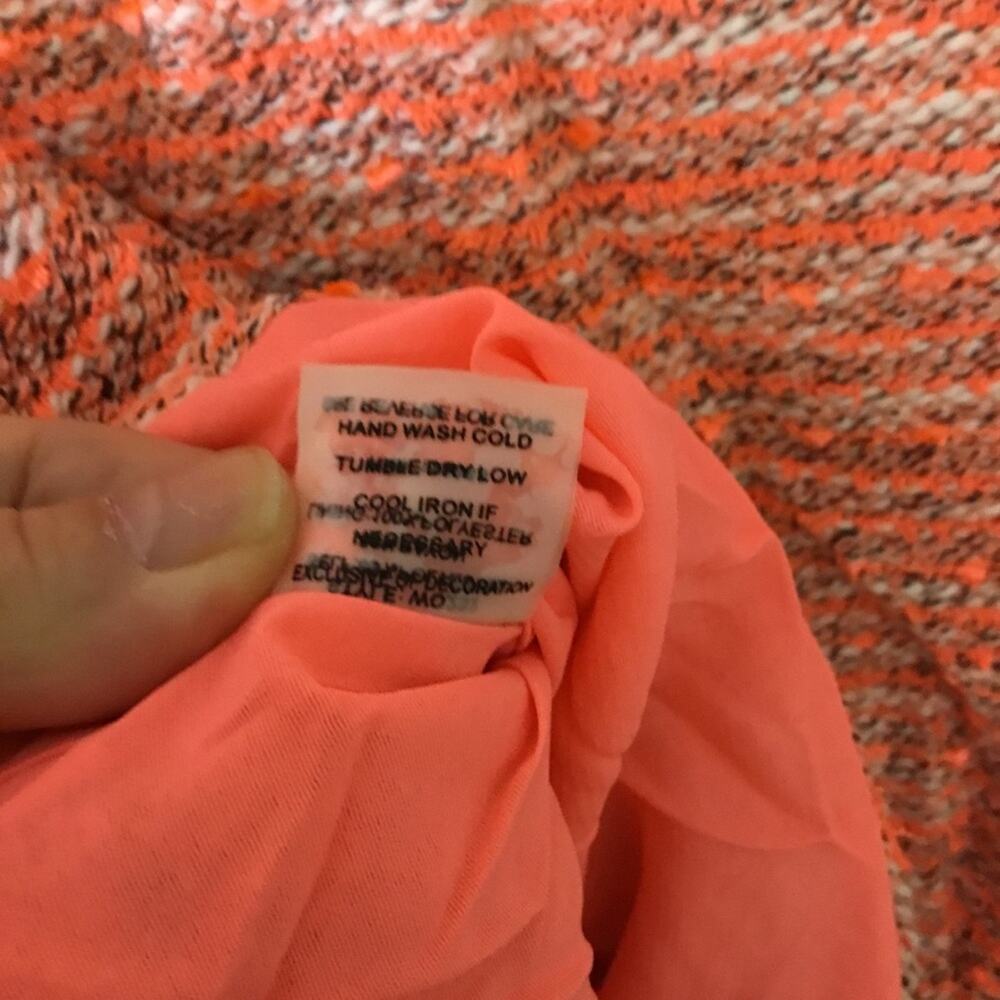 Orange Vintage Tweed Long Sleeve Front Zip-Up Detail Jacket With Pockets - Picture 16 of 16